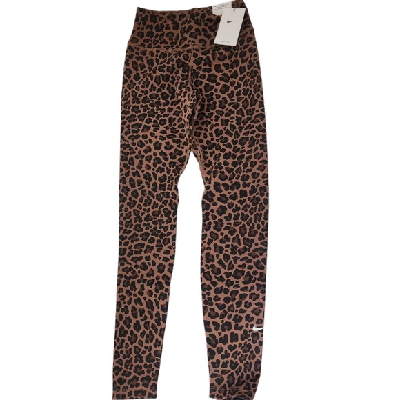 NIKE One Women's Mid-Rise Leopard Printed Leggings XS - Sports Bra -  S - Picture 6 of 10